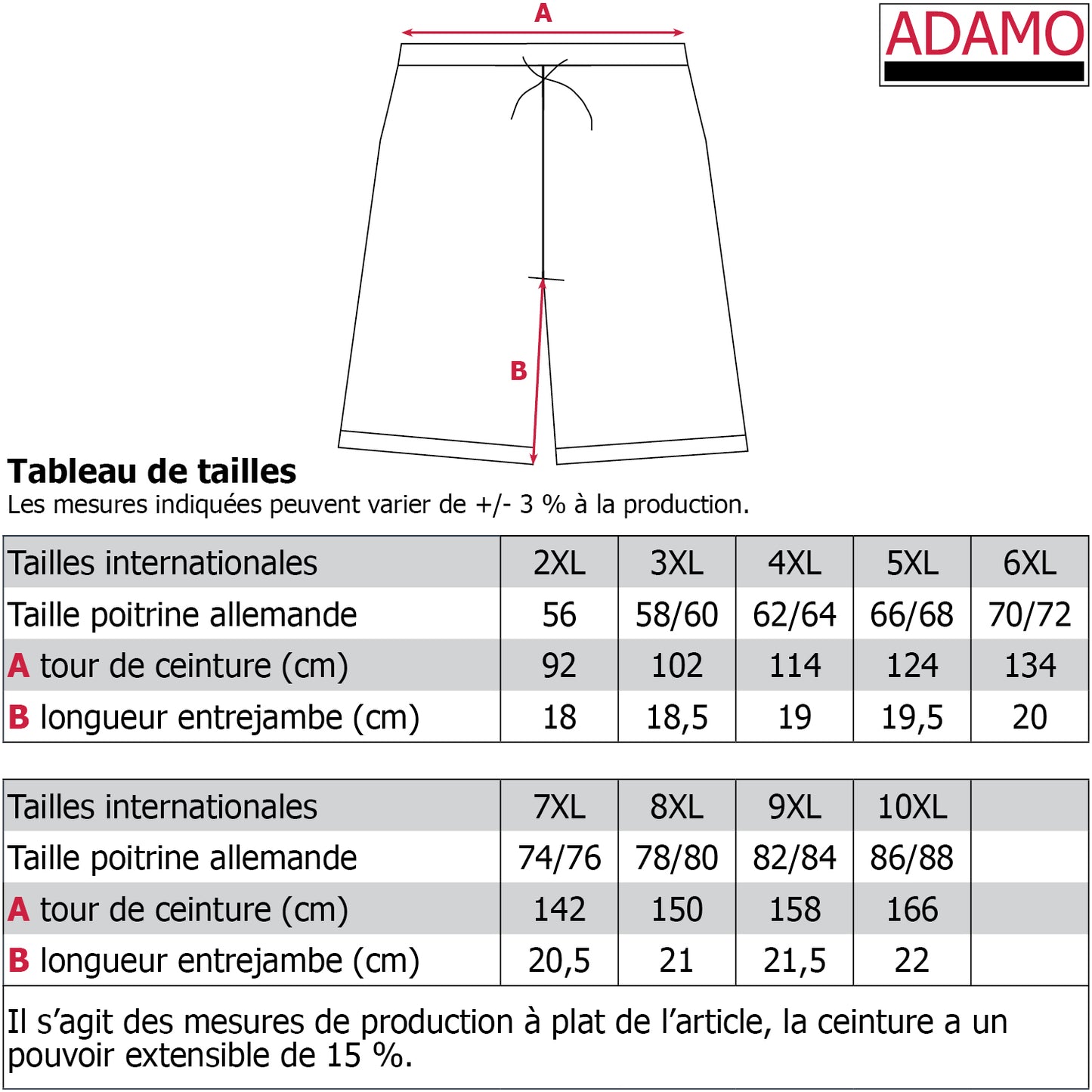 Pyjama court Adamo