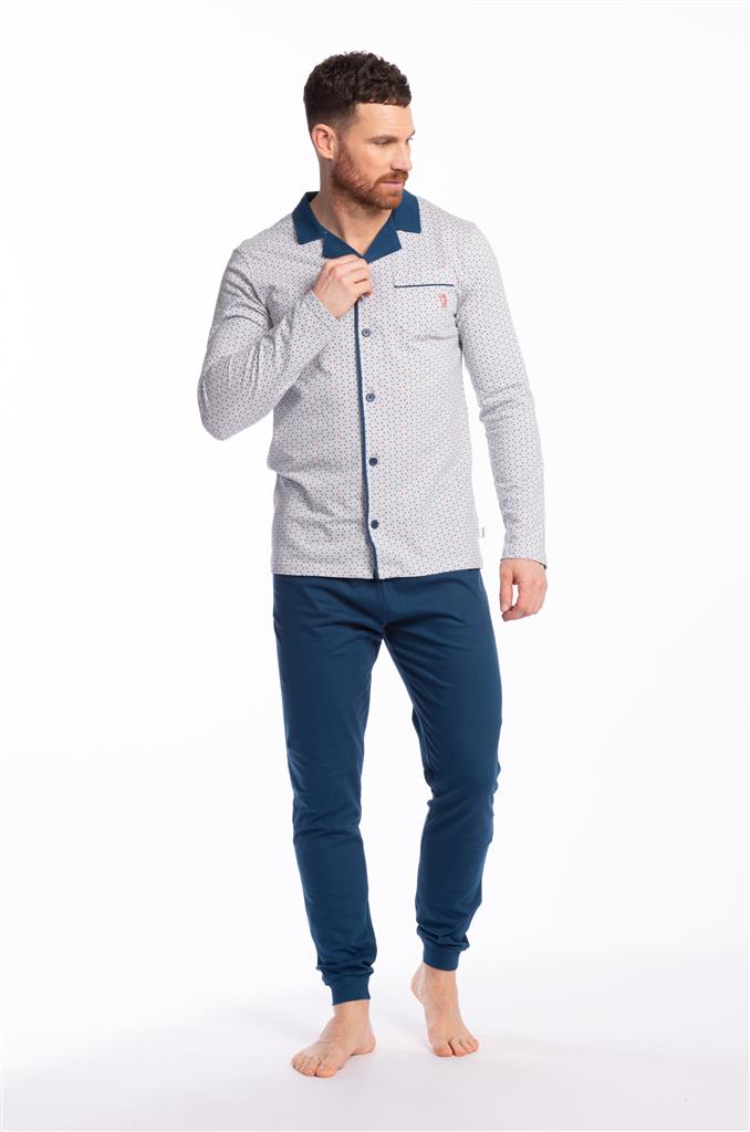 Pyjama long à veste boutonnée Eskimo hommes