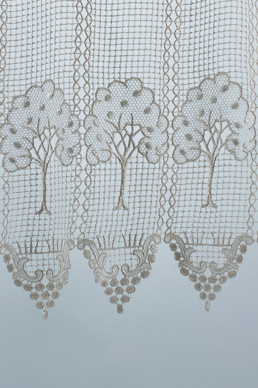 Rideau brise-vue en broderie macramé