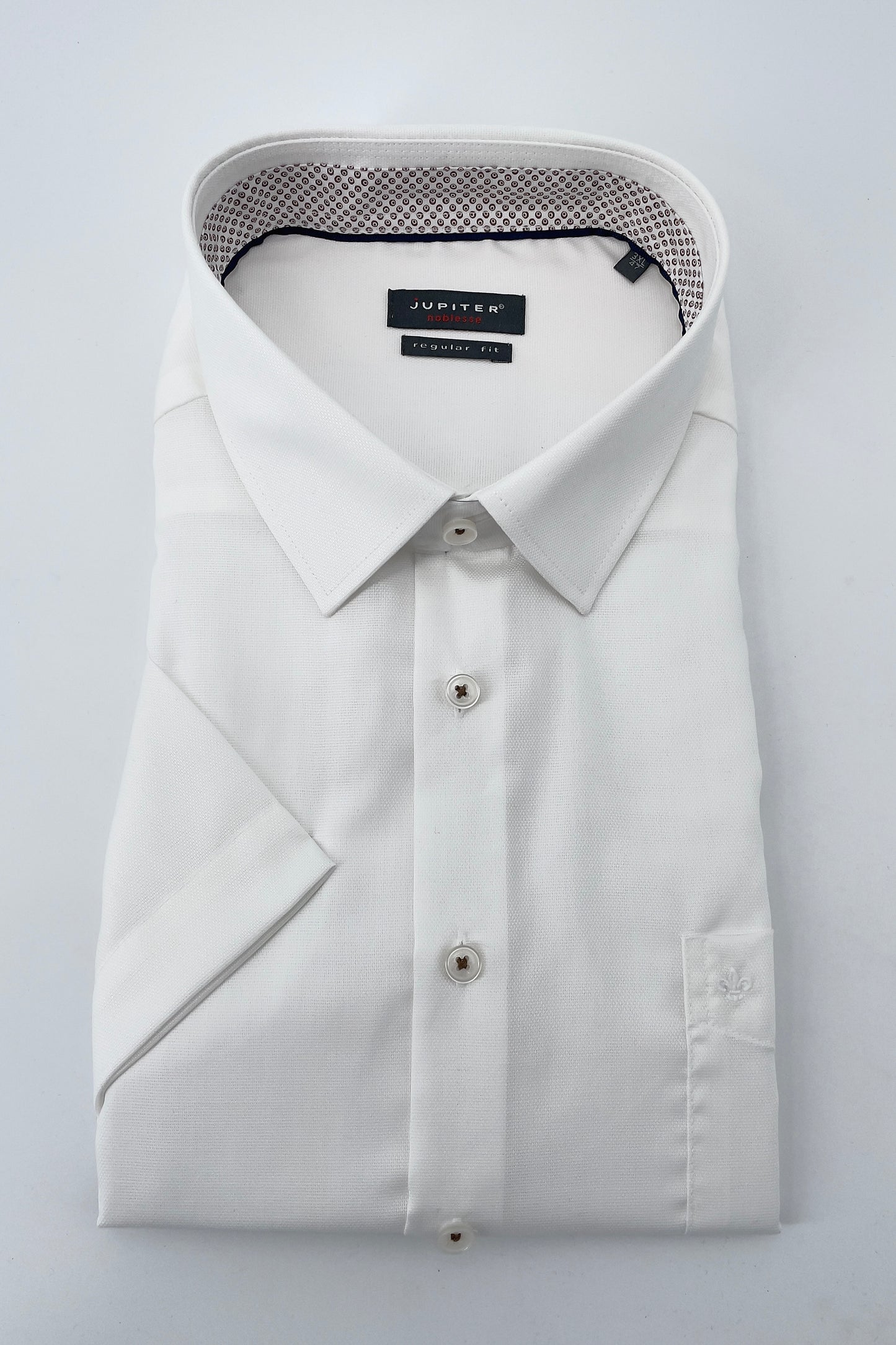 chemise courtes manches grandes tailles uni blanc