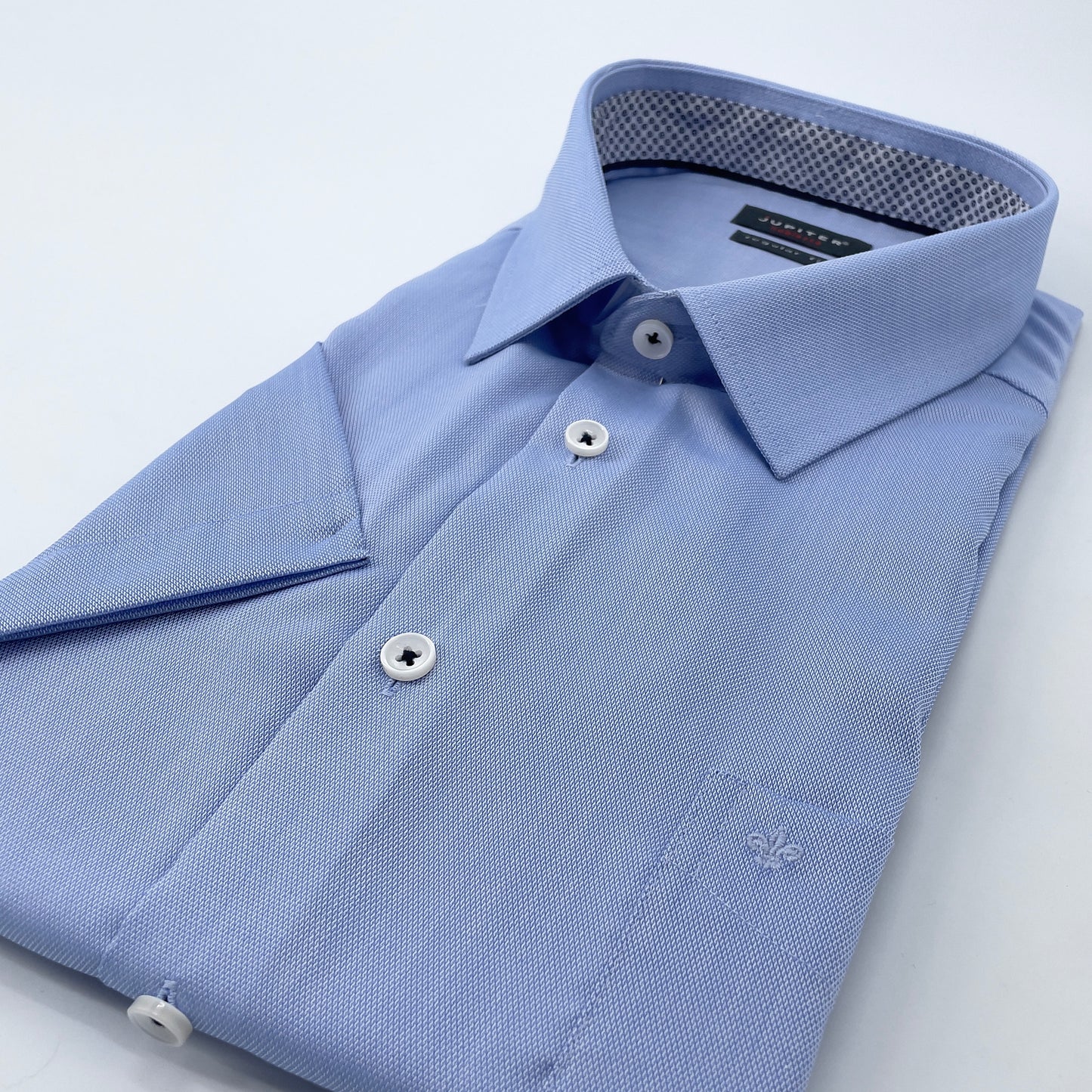 chemise courtes manches grandes tailles uni bleu