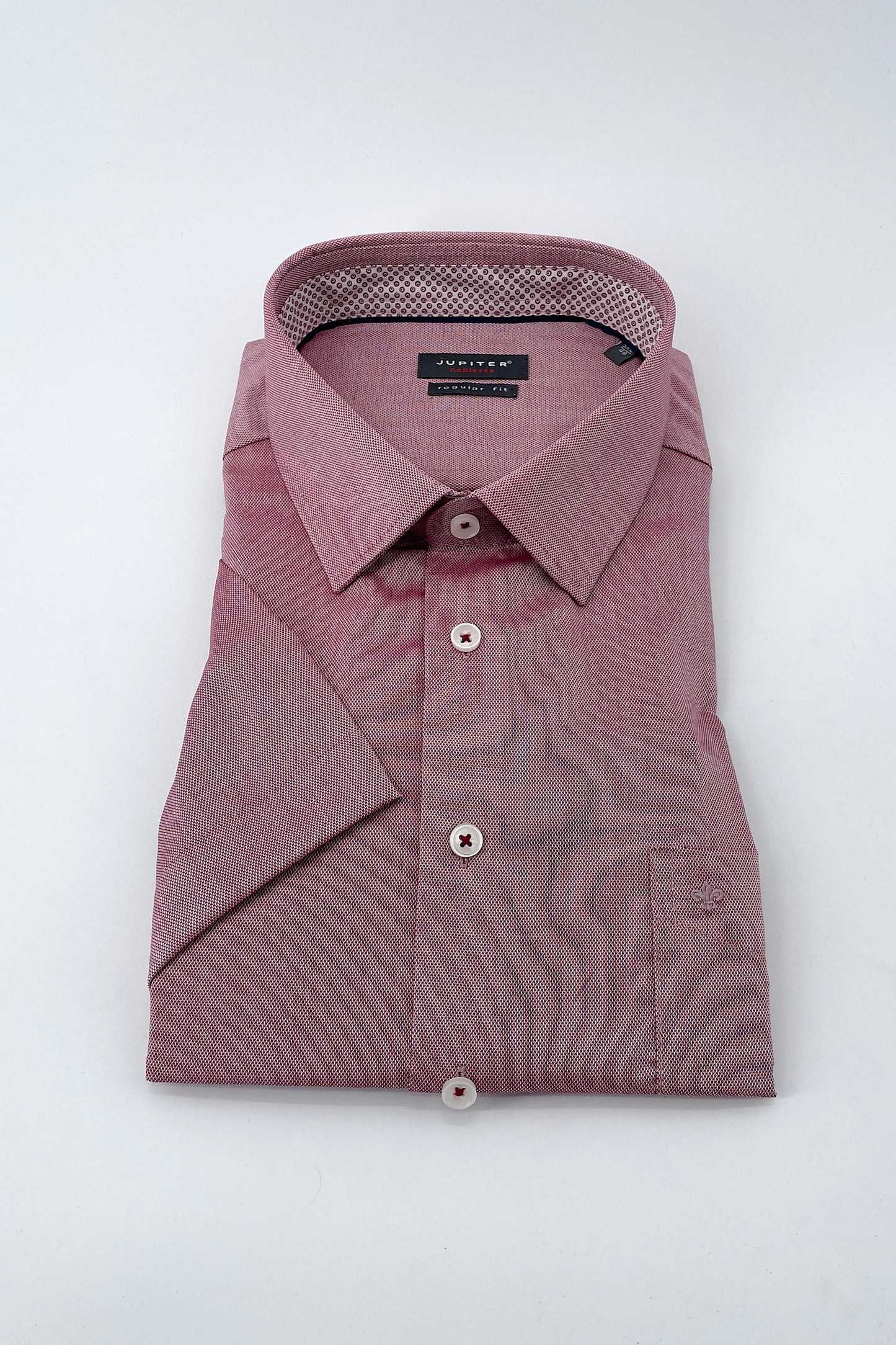 chemise courtes manches grandes tailles uni rouge