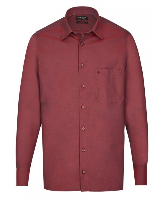 chemise longue manche grandes tailles bordeaux