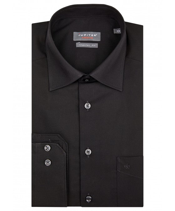 chemise longues manches grandes tailles noir