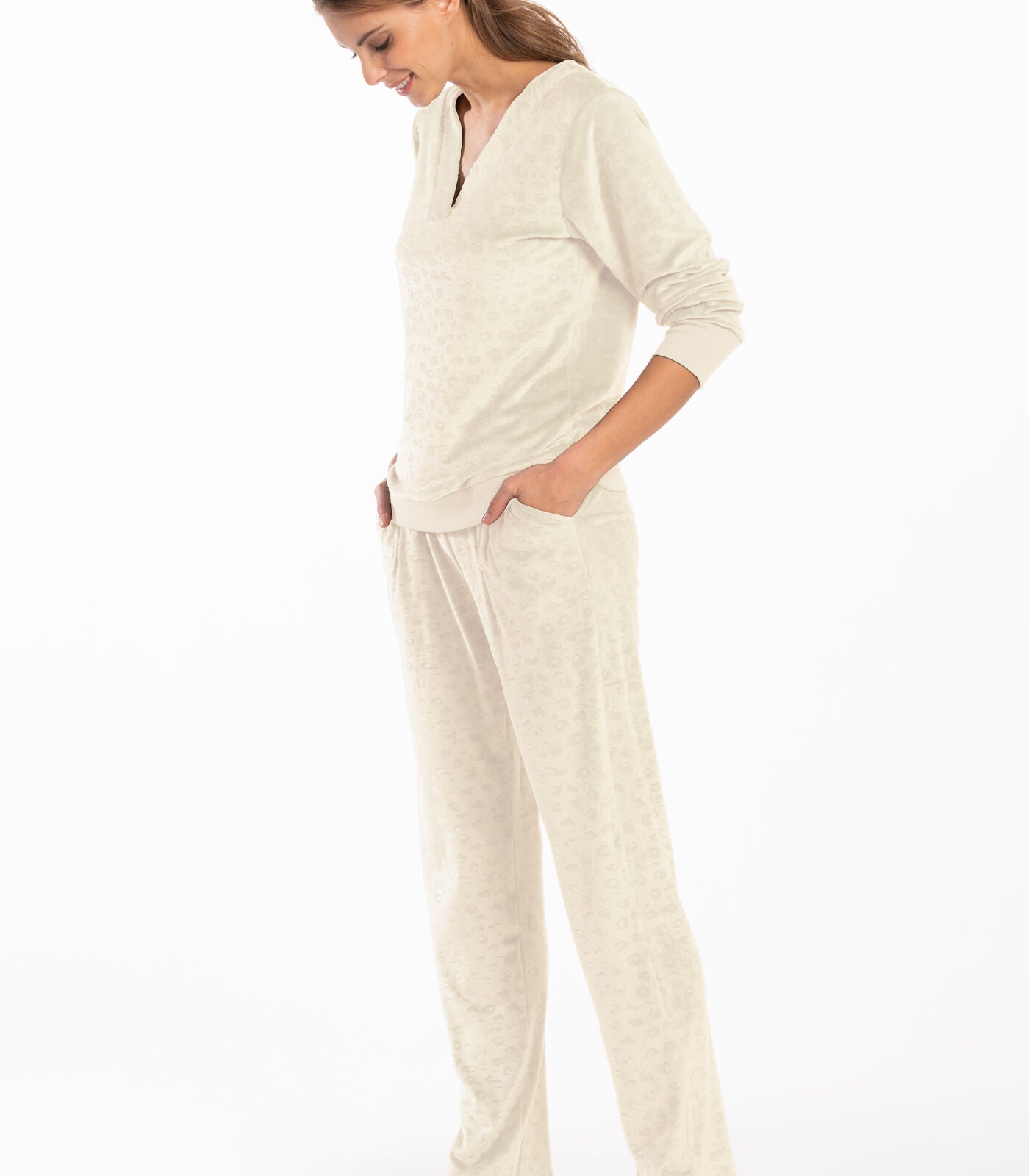Pyjama long Eskimo en velours