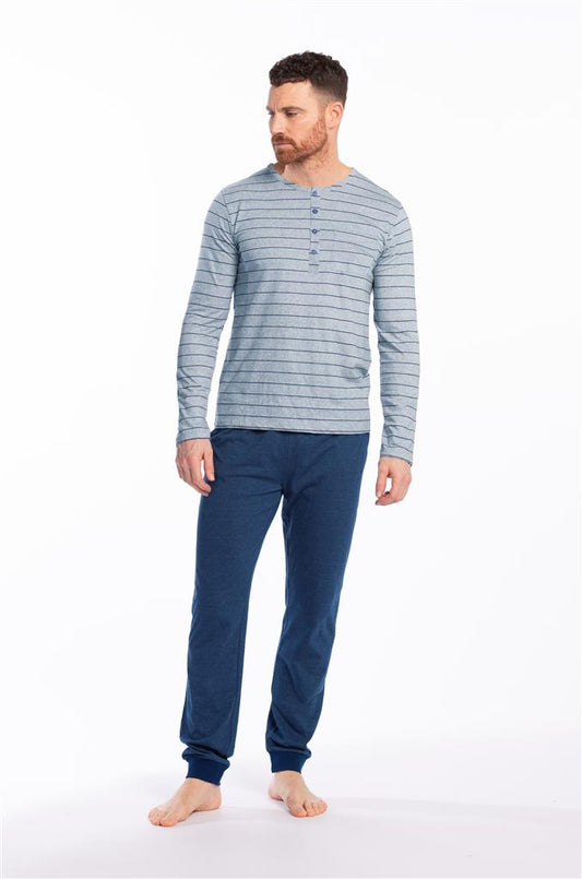 Pyjama long col boutonné Eskimo hommes